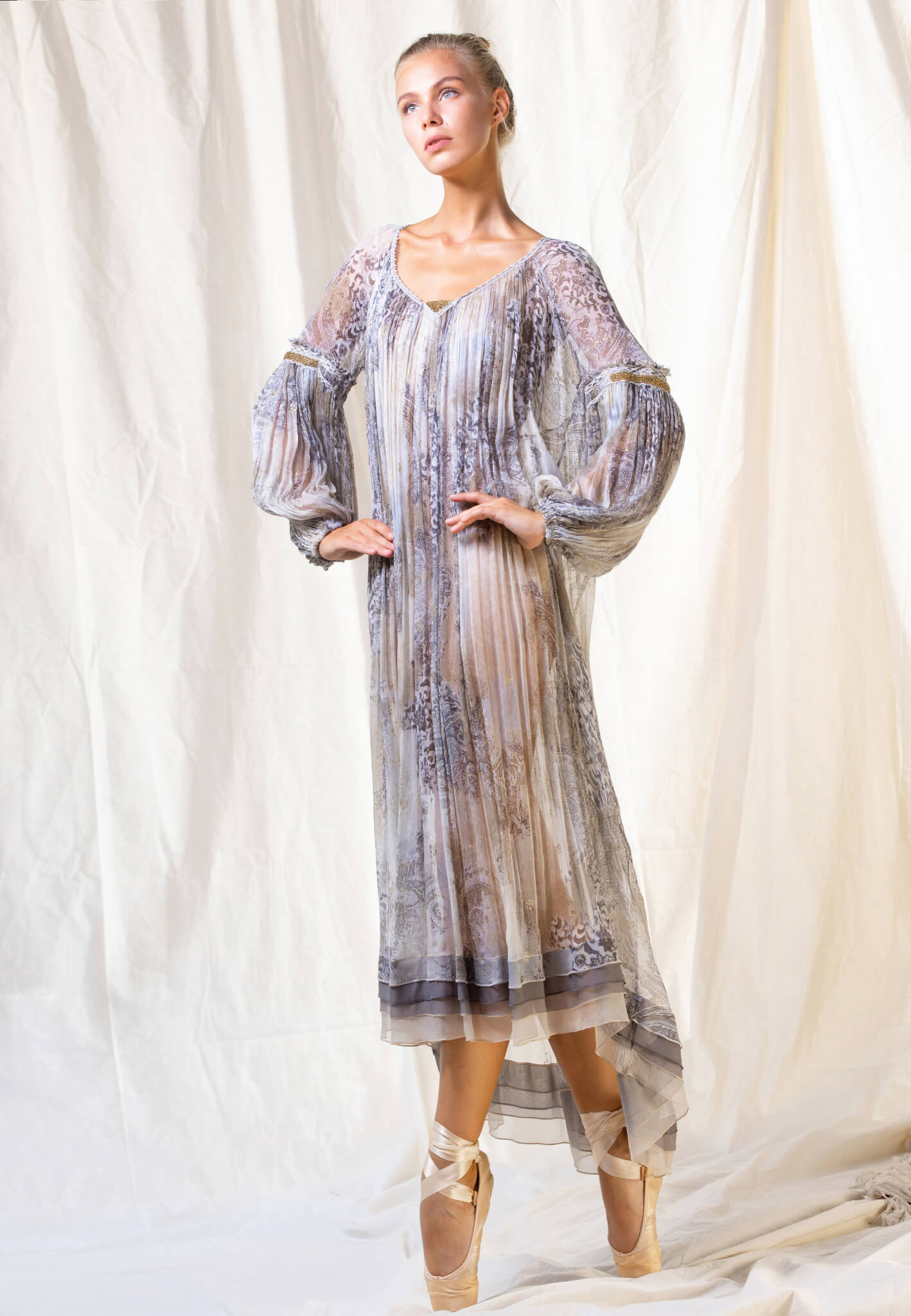 Rochie de mătase cu imprimeu Silk dress
